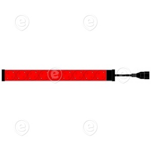 PDU 9xSchuko red outlets, C14 connector, 2m, RAL9005