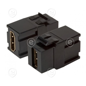 HDMI snap-in adapter A jack - A jack, black       