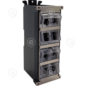 DIN Rail HT35 Mounted Box Rotatable inserts for 8 keytsone Modules 