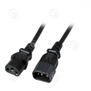 Extension Power Cable C13-C14 Black               