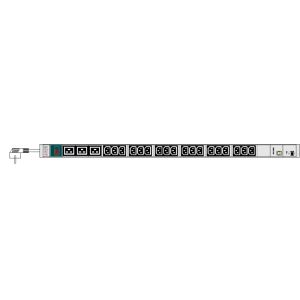 PDU 18xC13 + 3xC19 ampermeetriga, IP func, 4m -Schuko plug , length 861mm, RAL7035           