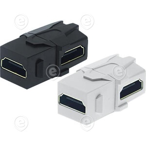 Keystone HDMI F/F, 90° outlet, blac