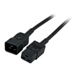 Extension Cable C20 180° - C19 180°, black 1m