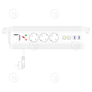 MAGNAT-STICK P - painted in RAL9003 (white) colour, 6 modules (319mm), strip in white colour equipped in