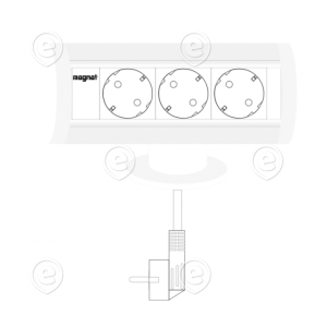 Magnat Tube - 3 moodulile (184mm),  RAL9003 ( valge), pesad valged