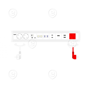 MAGNAT-TUBE - painted in RAL9003 (white) colour, 9 modules (474mm), strip in white colour 