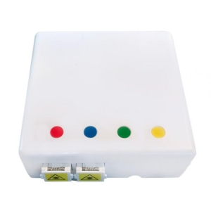 FTTH Box for 4 adapters SC-S or LC-D 80x80 with cable guide