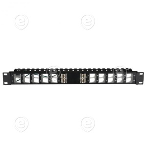 Distribution Panel 19" 1U, 24-Port slanted outlet