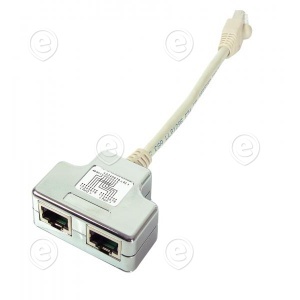 T-adapter RJ45-RJ45 Cat5 ISDN                     