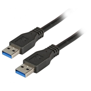 USB3.0 connection cable A-A pl-pl 1,0m black, Prem