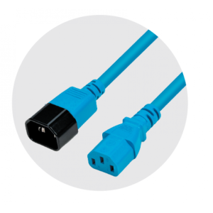 Extension Power Cable C13-C14 0,9m blue         