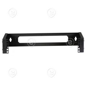 19" 2U Wall Bracket, Depth-Adj., RAL9005  jet black