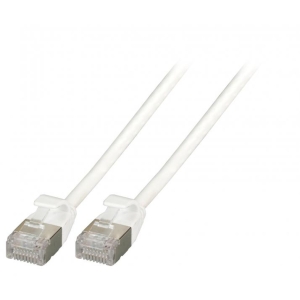 RJ45 Patch cable U/FTP, Cat.6A, Raw cable TPE 4,0mm ultraflex, 1,0m, grey