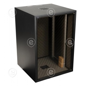 Network Cabinet OFFICE 18U, 600x600 mm, RAL9005 Acoustically Insulated