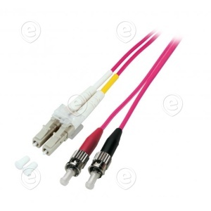 Patchcord MM LC/ST 2x5/125 OM4 0,5M