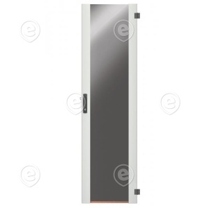 Glass Door for PRO 42U, 1-Part, Width 800 mm, 3-Pt.-Locking