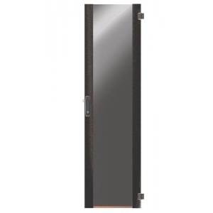 Glass Door for PRO 42U, 1-Part, Width 800 mm, 3-Pt.-Locking RAL9005