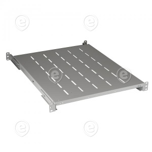 19" 1U Fixed Shelf, MD 550..650 mm, 120 kg, CD 600, RAL7035