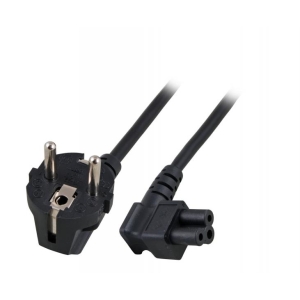 Power Cable CEE7/7 90° - C5 90°, Black 1,8m