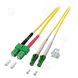 Duplex Jumper LC/APC-SC/APC 9/125µ, OS2, LSZH, yellow, 2.0mm, 3m