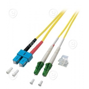 Duplex Jumper LC/APC-SC 9/125µ, OS2, LSZH, yellow, 2.0mm, 7.5m