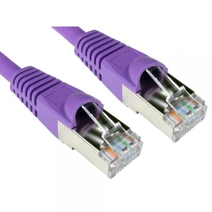 RJ45 Patch cable S/FTP, Cat.6A, LSZH, 0.25m, violet