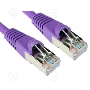 RJ45 Patch cable S/FTP, Cat.6A, LSZH, 0.25m, violet