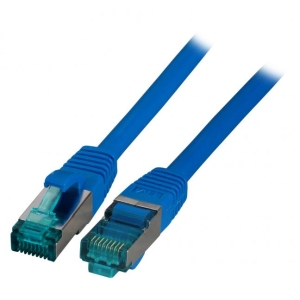 RJ45 Patch cable S/FTP, Cat.6A, LSZH, 0.25m, blue