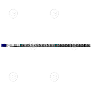 PDU 1x32A (max 7360W), AC meter,  24xC13, length 1291mm, cable H05VVF.3G4,0mm² 3m