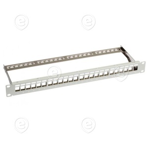 Patch panel 24-port, unloaded, RAL9005            