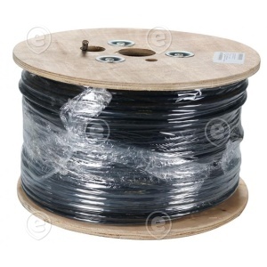 Cat.7 In-/Outdoor cable 1200MHz AWG23 S/FTP, PE jacket, inner Dca, Sw&Or,250m