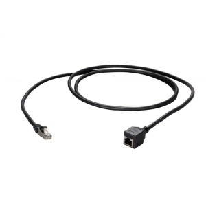 RJ45 patch cable extension Cat.6A, S/FTP, AWG26, black 3,0m