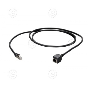 RJ45 patch cable extension Cat.6A, S/FTP, AWG26, black 3,0m