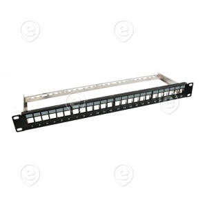 Modularpaneel 24-port, (ilma pesadeta) RAL9005                                                                                                                                      