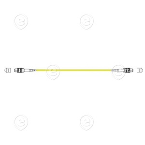 MTP®-F/MTP®-F 24-fiber matrix patch cable OS2, LSZH yellow, Code A, 10m