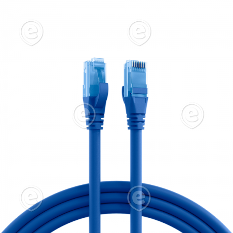 RJ45 Patch cable U/UTP, Cat.6A, LSZH,Premium, 500MHz, 0,25m, blue