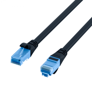 RJ45 Patch cable U/UTP, Cat.6A, LSZH,Premium, 500MHz, 1,0m, black