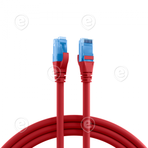 RJ45 Patch cable U/UTP, Cat.6A, LSZH,Premium, 500MHz, 0,5m, red