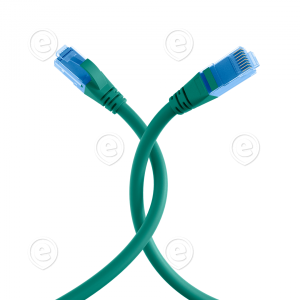 RJ45 Patch cable U/UTP, Cat.6A, LSZH,Premium, 500MHz, 0,5m, green