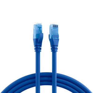 RJ45 Patch cable U/UTP, Cat.6A, LSZH,Premium, 500MHz, 15m, blue