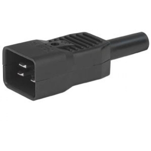 Connector: AC supply; plug; male; 16A; 250VAC; IEC 60320; C20 (I)