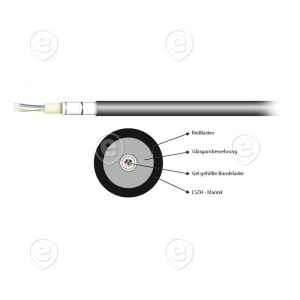 INFRALAN® U-DQ(ZN)BH 4E 9/125µ, G657A1, LSZH black CPR Dca