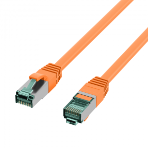 RJ45 Patch cable S/FTP, Cat.6A, LSZH, 0.15m, orange