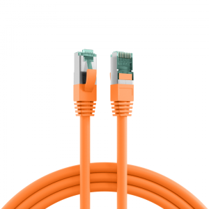 RJ45 Patch cable S/FTP, Cat.6A, LSZH, 0.25m, orange