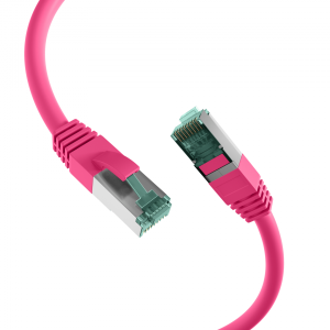 RJ45 Patch cable S/FTP, Cat.6A, LSZH, 1,0m, magenta