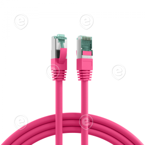 RJ45 Patch cable S/FTP, Cat.6A, LSZH, 15m, magenta