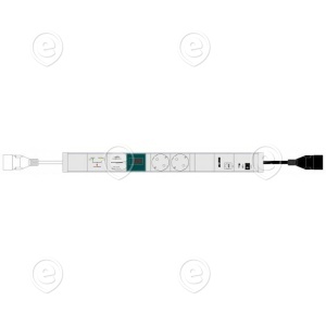 Automaatne ülekandelüliti (ATS), monitooritav, 2xSchuko 19", 2x3m C20 pistikud, hall                                                                                                               