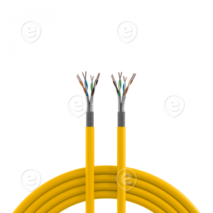 Keerdpaarkaabel INFRALAN® Cat.7A 1500MHz AWG22,5 CPR Cca, 25Gbit S/FTP PIMF , 500m/rull ( kollane)