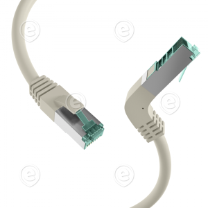 RJ45 Patch Cord Cat.6A S/FTP LSZH 1x90° grey 1,0m