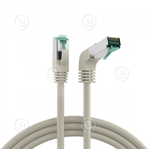 RJ45 Patch Cord Cat.6A S/FTP LSZH 1x90° grey 2,0m